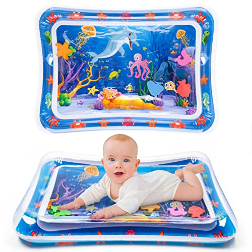 Yeeeasy Tummy Time Water Mat丨Inflatable Tummy Time Water Play Mat for Babies, Infants and Toddlers 3 to 12 Months Promote Development Toys Baby Gifts