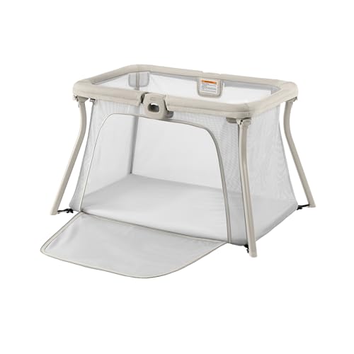 Chicco Alfa Lite® Lightweight Travel Playard, Portable Playpen for Babies and Toddlers, Snap-Open/Compact Fold Design, 13 lbs., Baby Travel Essential | Dove/Beige