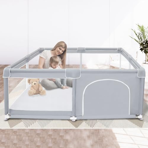 49.6”X49.6” Baby Playpen, Playard for Babies and Toddlers