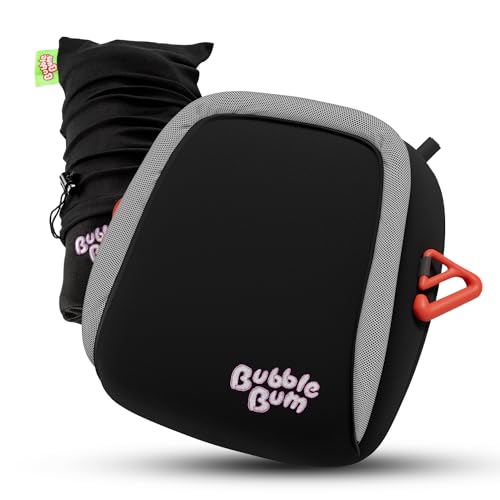 bubblebum Inflatable Backless Booster Car Seat, Portable Travel Booster Seat, Booster Seats for Cars 40-100 lbs Kids, Compact Car Seat, Child/Toddlers 4-10 years old – Black