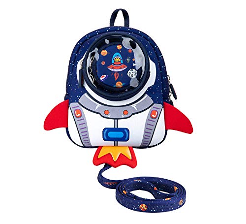 JiePai Rocket Toddler Kids Backpack with Harness Leash for Boys Girls Age 1-3